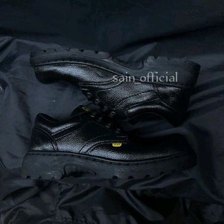 (PROMO)Safety Pria Sepatu Safety Pria Kulit Premium