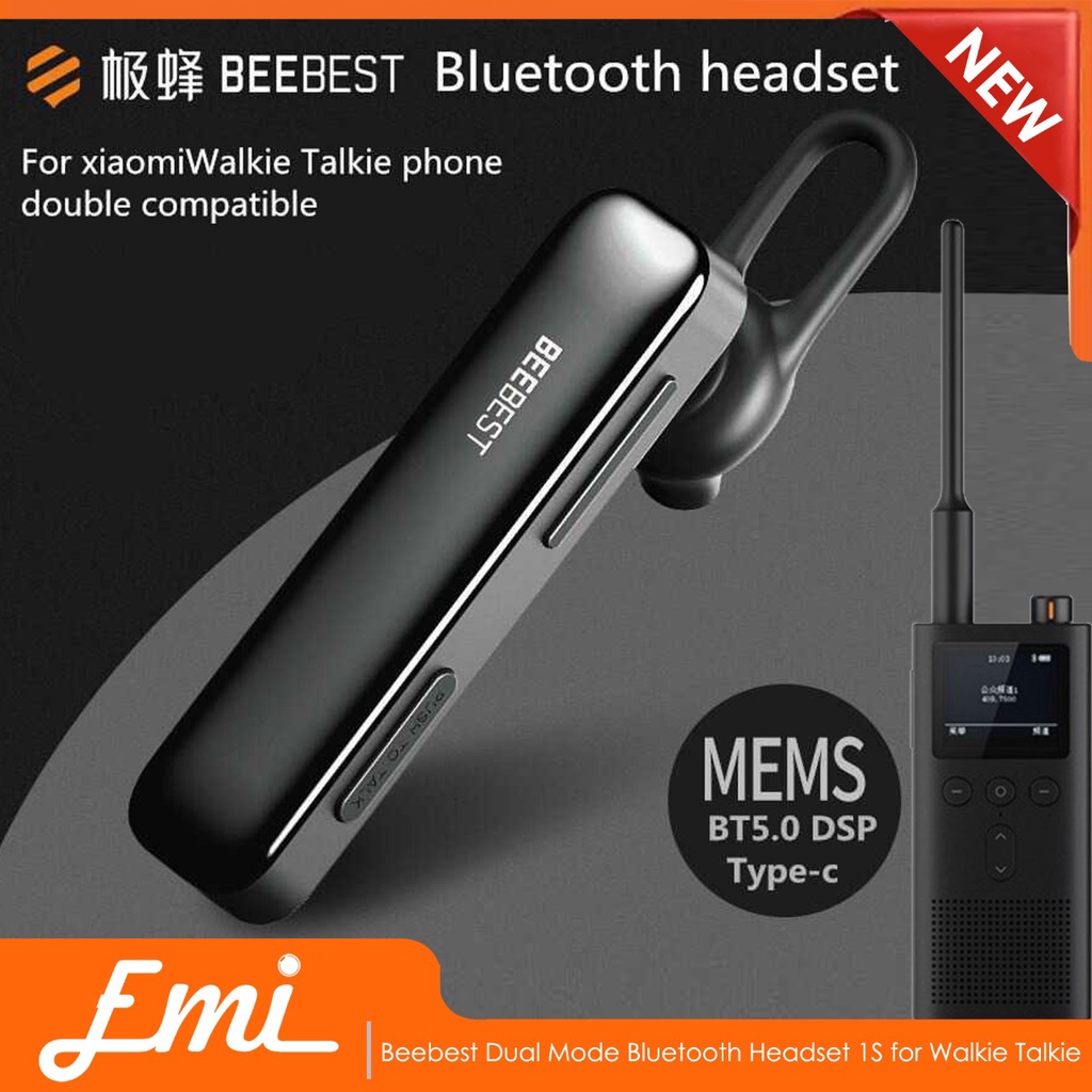 Beebest Dual Mode Bluetooth Headset 1S for Walkie Talkie