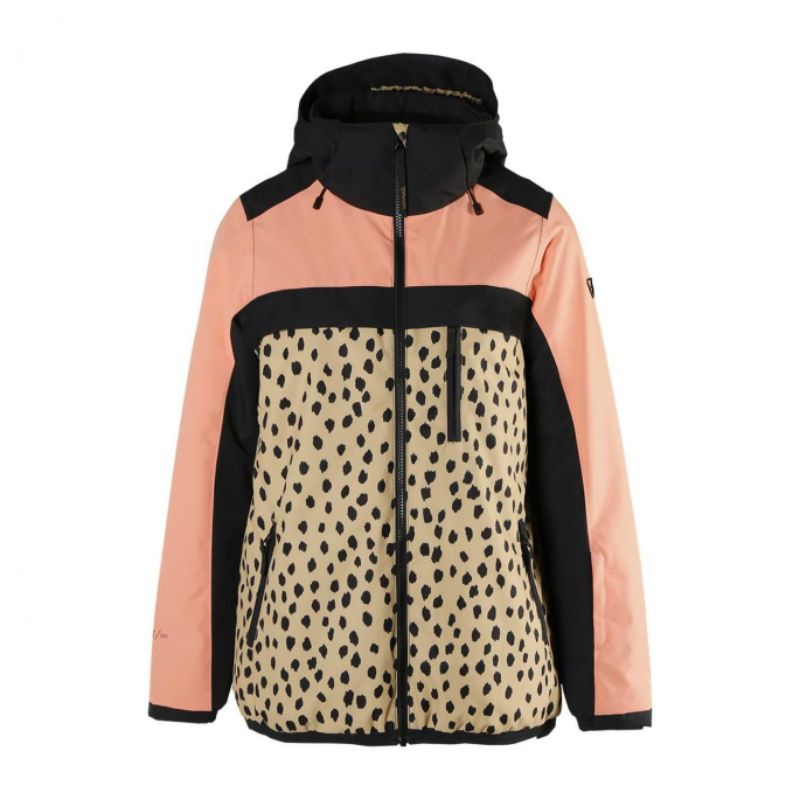 jaket salju winter waterproof  brunotti pink leopard