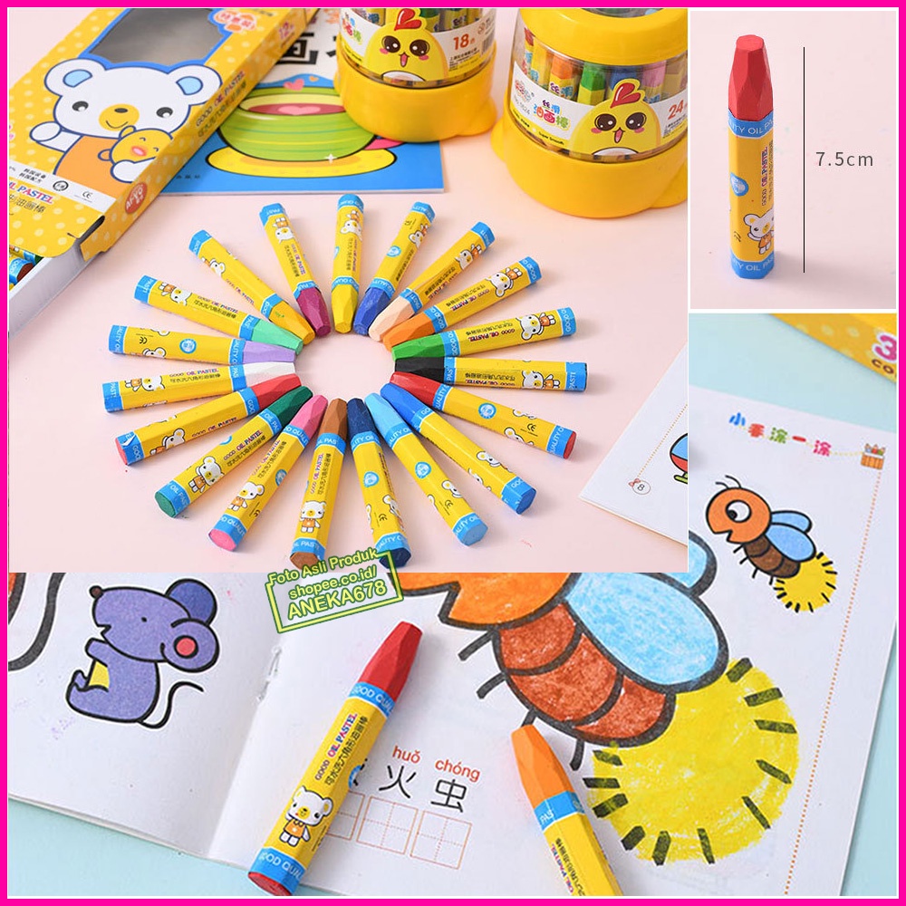 CRAYON ANAK OIL PAINTING ART SET KID STICK KADO UNIK ULANG TAHUN NON TOXIC