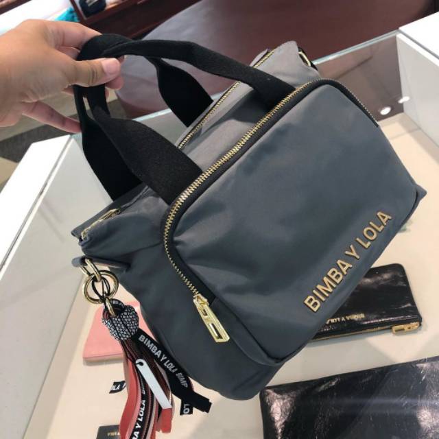 BIMBA Y LOLA GREY POCKET TASSEL ORIGINAL / TAS BIMBA Y LOLA