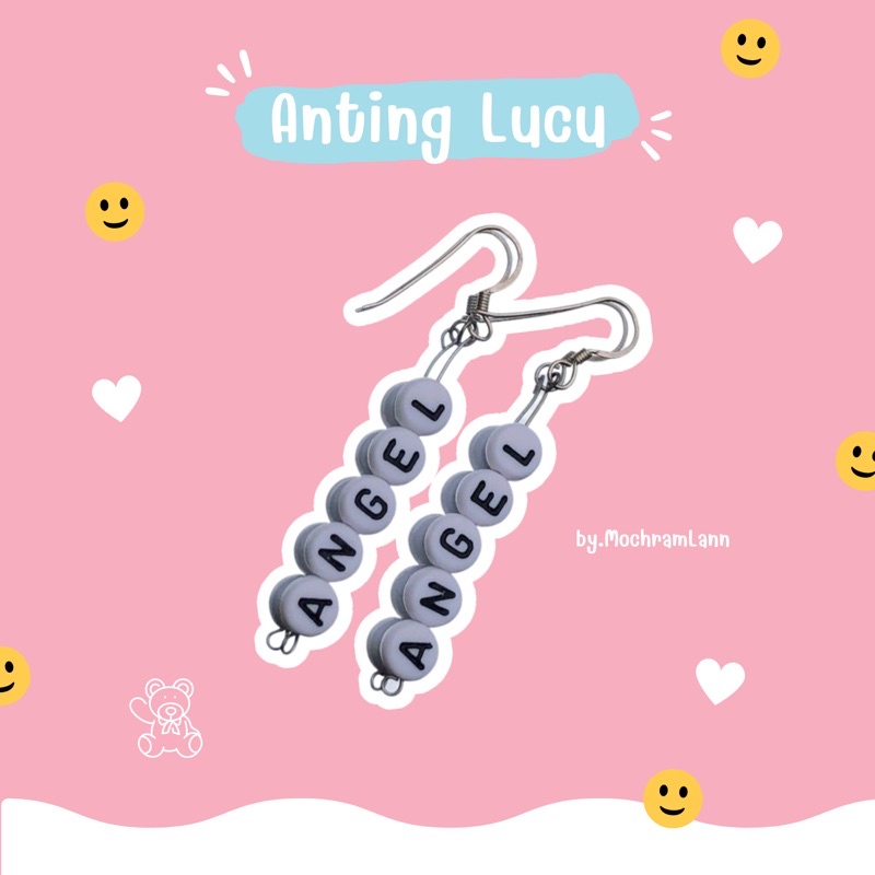 [COD]anting lucu CUSTOM NAMA / anting aesthetic/ anting ala pinterest/anting nama SENDIRI