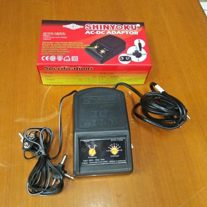 ADAPTOR AC DC SHINYOKU 1200mA SYK 1200M