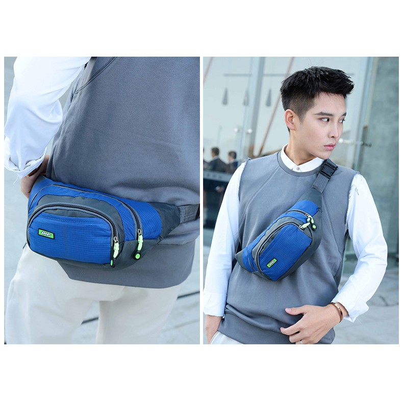 Satu7an T209 Tas Waistbag Unisex Tas Pinggang Sport Multifungsi Tas Pria Wanita Kain Oxford