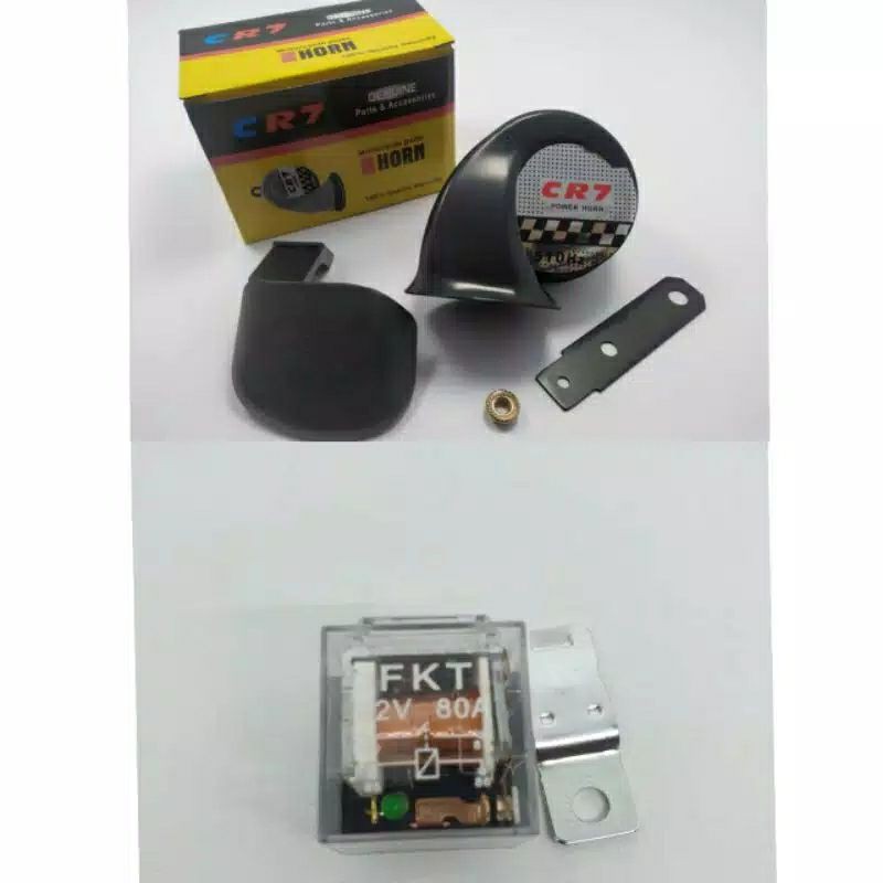 PAKETAN HEMAT KLAKSON KEONG SINGLE CR7 PLUS RELAY KLAKSON