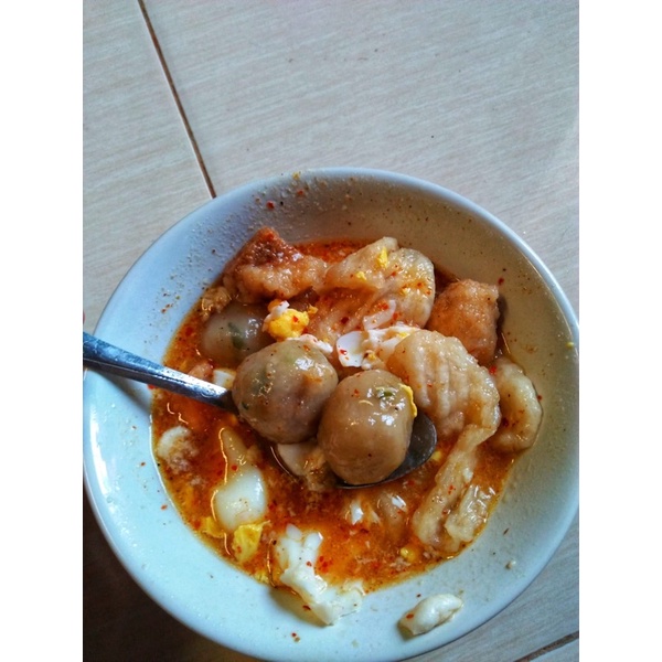 

Bakso ayam pedas instan