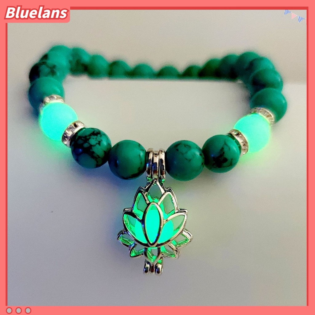 Gelang Manik-Manik Turquoise Imitasi Luminous Elastis Untuk Wanita