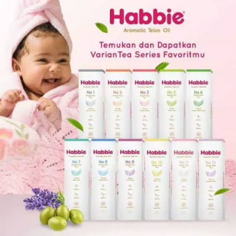 Habbie Flower dan Tea series minyak telon aromatic oil bayi baby