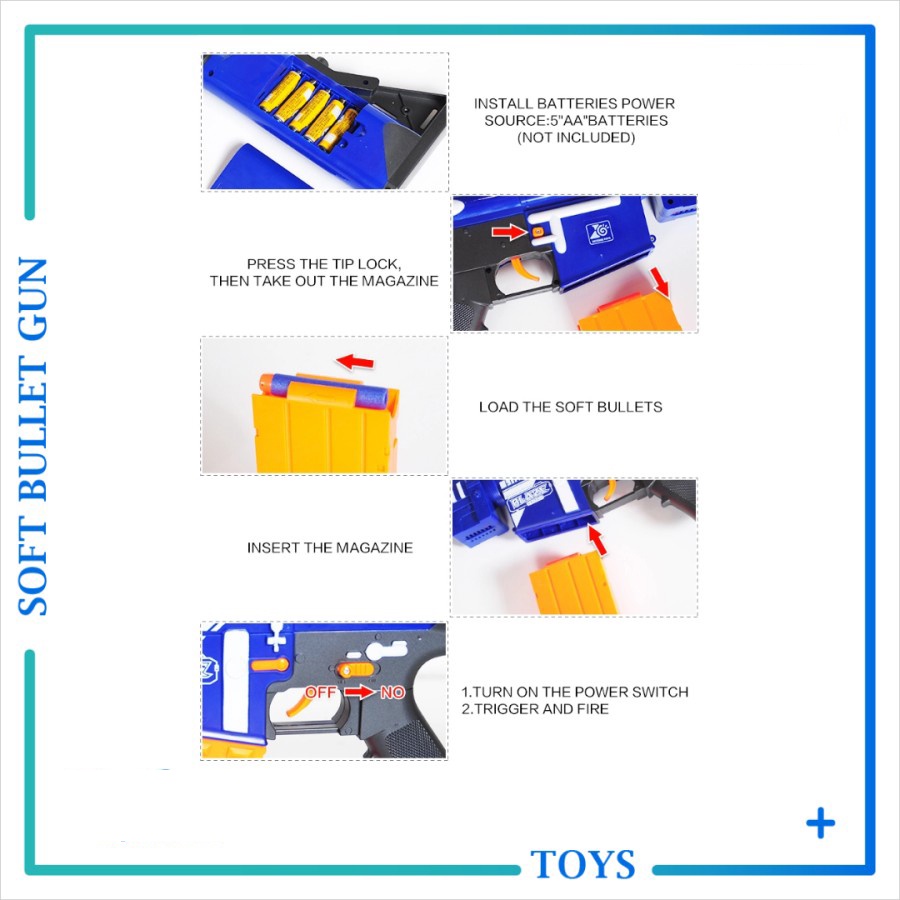 Toys Store -  BLAZE STORM GUN M4 CARBINE BLASTER 7054 ( REPLIKA NERF ) ORIGINAL NEW