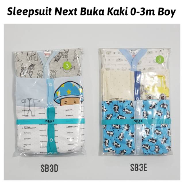 Sleepsuit Bayi Buka Kaki Baju Tidur Piyama Baby Jumper Panjang 3 6 Bulan