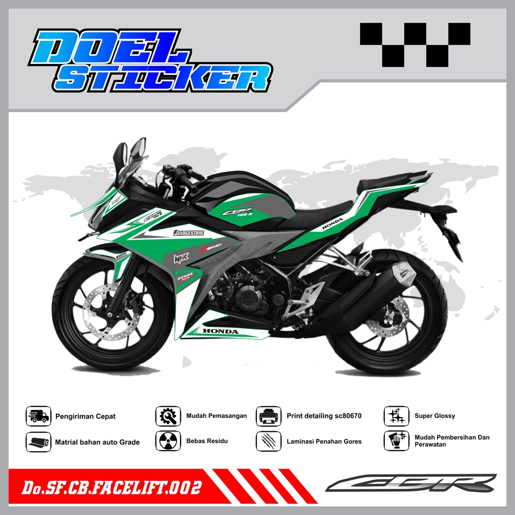 STICKER STRIPING CBR 150 R Facelift - STICKER STRIPING SEMI FULL LIST VARIASI HOLOGRAM , CROME CBR 150 R Facelift DOEL 002