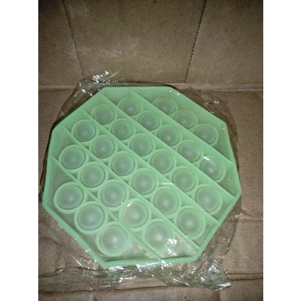 POP IT /POP IT JUMBO RAINBOW MURAH BANGET UKURAN BESAR 12 CM GRATIS ONGKIR-7.OKTAGON HIJAU