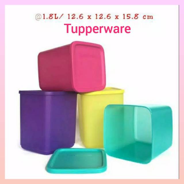 toples Tupperware kotak / toples susu