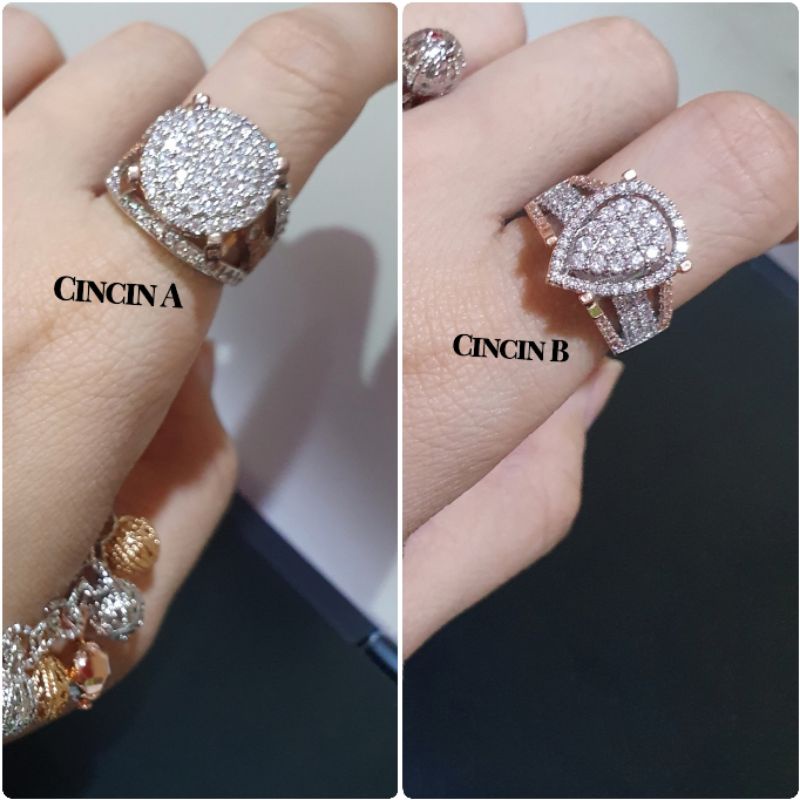 Gelang Cincin Premium Quality Lapis Emas Mirip emas asli mata kilau Gelang Zircon Bracelet Branded Band import tidak karatan T8108