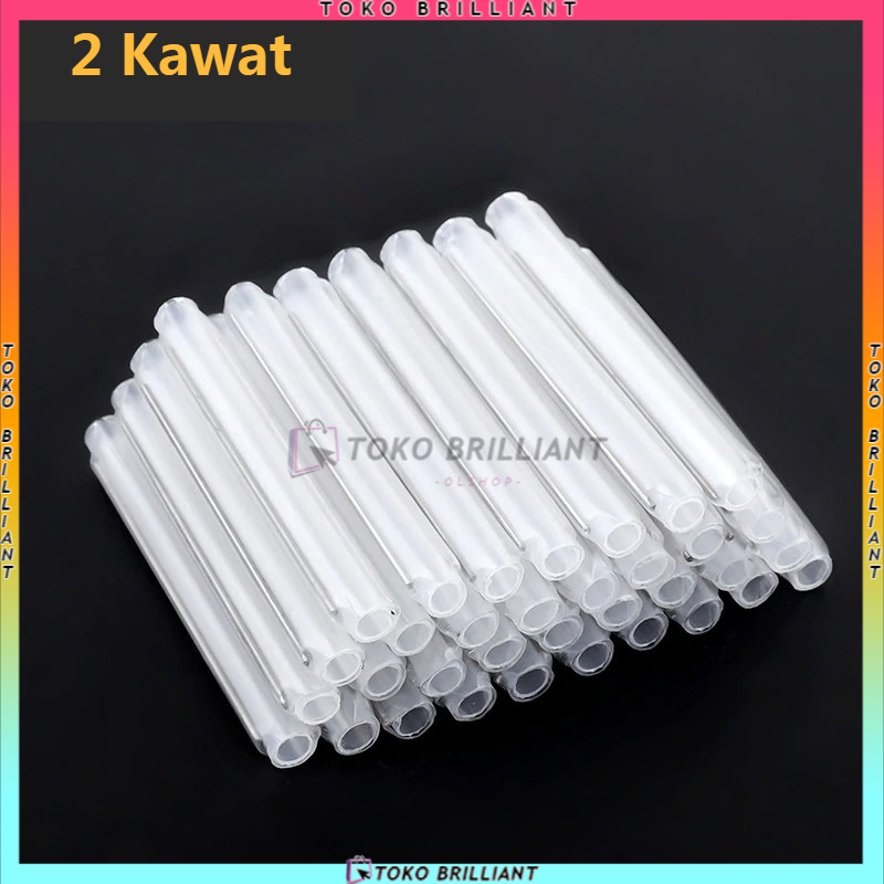 1 PACK ISI 50PCS Protector Protection Sleeve 2 Kawat Diameter Besar Fiber OpticPelindung sambungan fiber optik