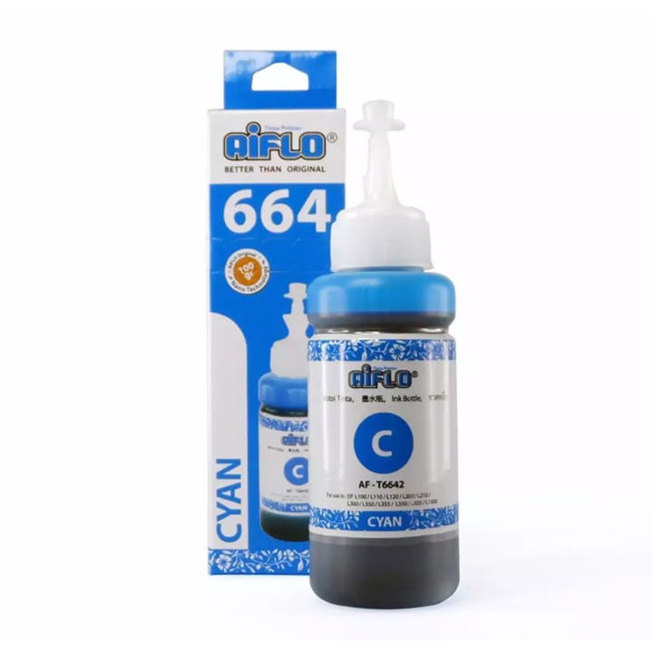 Paket Tinta Printer Aiflo 664 Empat Warna 100 ml - LOS