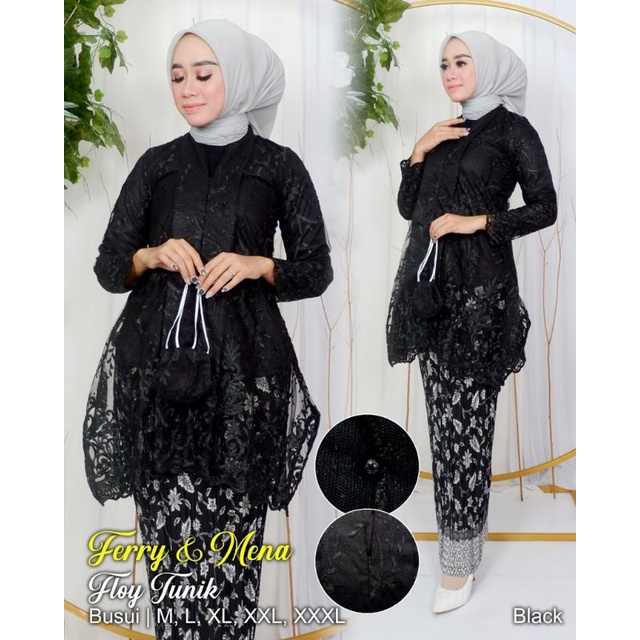 Permata Olshop / Kebaya Floy Tunik Modern / Kebaya Busui Modern / Kebaya Pesta Kondangan / Kebaya Kekinian / Kebaya