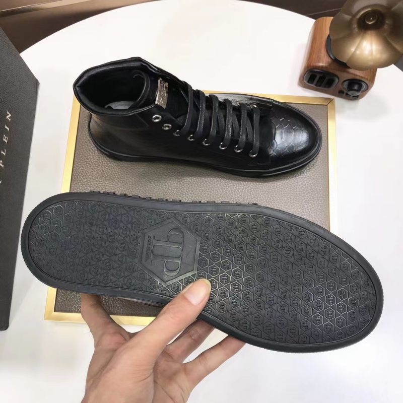 sepatu philipp plein sneaker boots mirror quality shoes men pp cowok P1SHOES top high end black