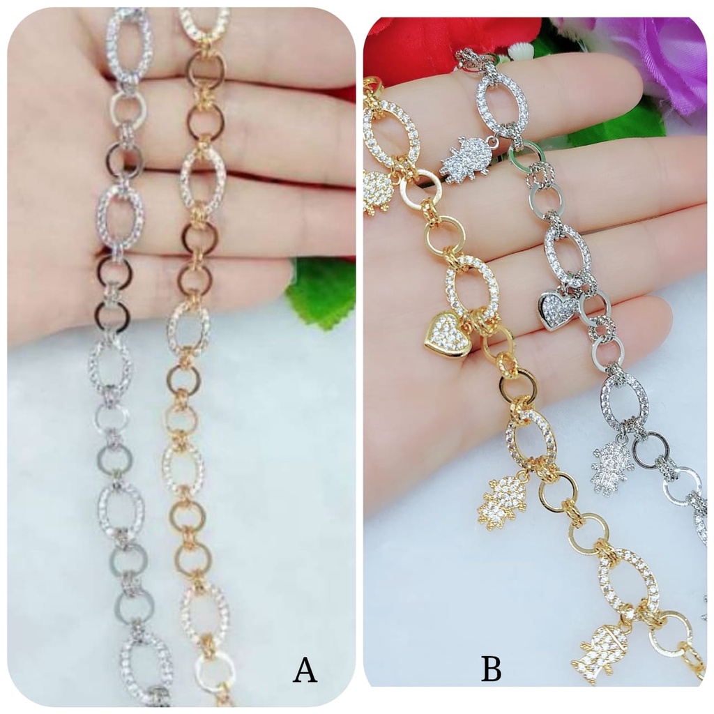 Gelang rantai Xuping permata lapis emas 18k