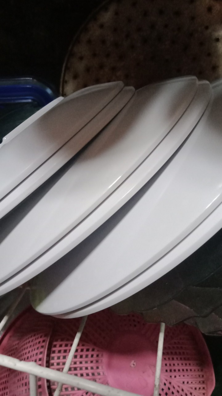 P1008 Piring Melamin Bulan 8 Inc Putih Golden Dragon