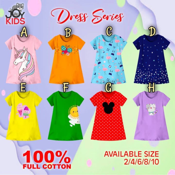 DRESS ANAK GIRLS SERIES 2-10 TAHUN