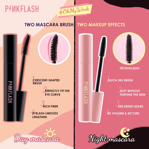 PinkFlash Oil Curl Mascara - E08