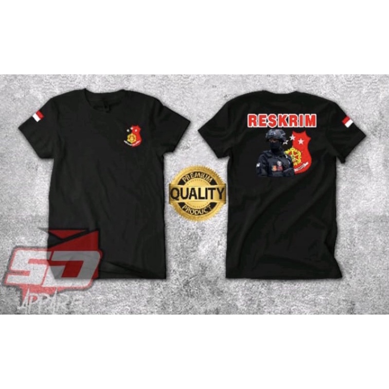 Kaos reskrim /baju reskrim lengan pendek terbaru