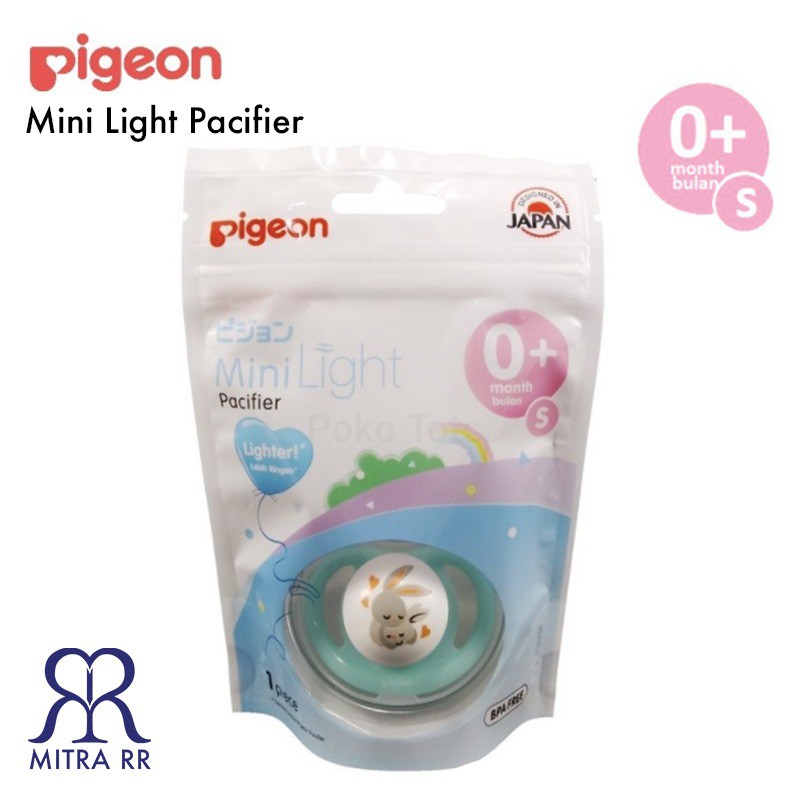 Pigeon Mini Light Pacifier S 0+ Month Empeng Silicone Step 1