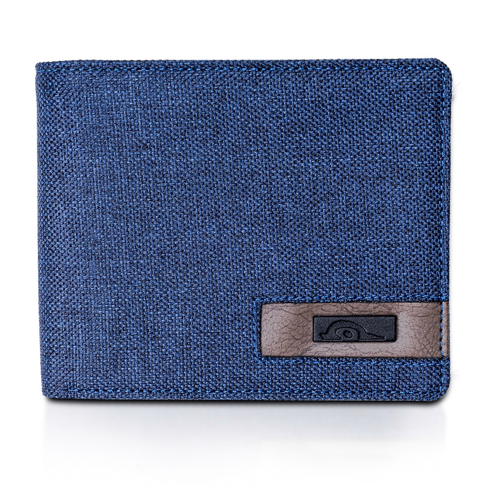 [HANYA DI SHOPEE]  JFR Fashion Dompet Pria Bahan Kulit Canvas JSHOP-03 BIRU-BLUE