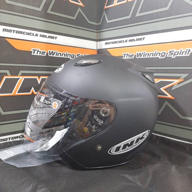 HELM INK CENTRO SOLID BLACK DOFF / INK CENTRO POLOS HITAM DOP ORIGINAL