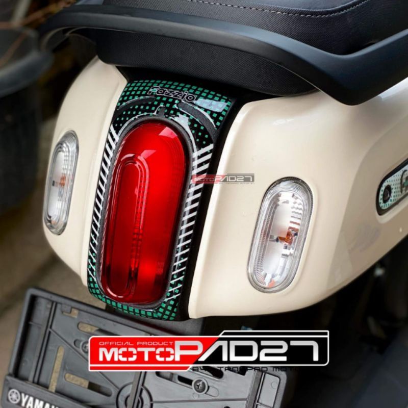 Motopad27 Stiker Fazzio 125 Resin timbul Cover List Lampu belakang Aksesoris Yamaha Fazzio 125 2022