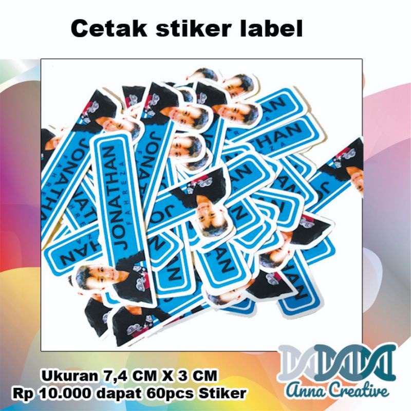 

stiker nama / label