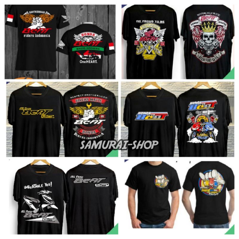 (PROMO) KAOS HONDA BEAT INDONESIA / KAOS BEAT TERBARU / BAJU MOTOR HONDA / KAOS MOTIF BEAT/ KAOS BIK