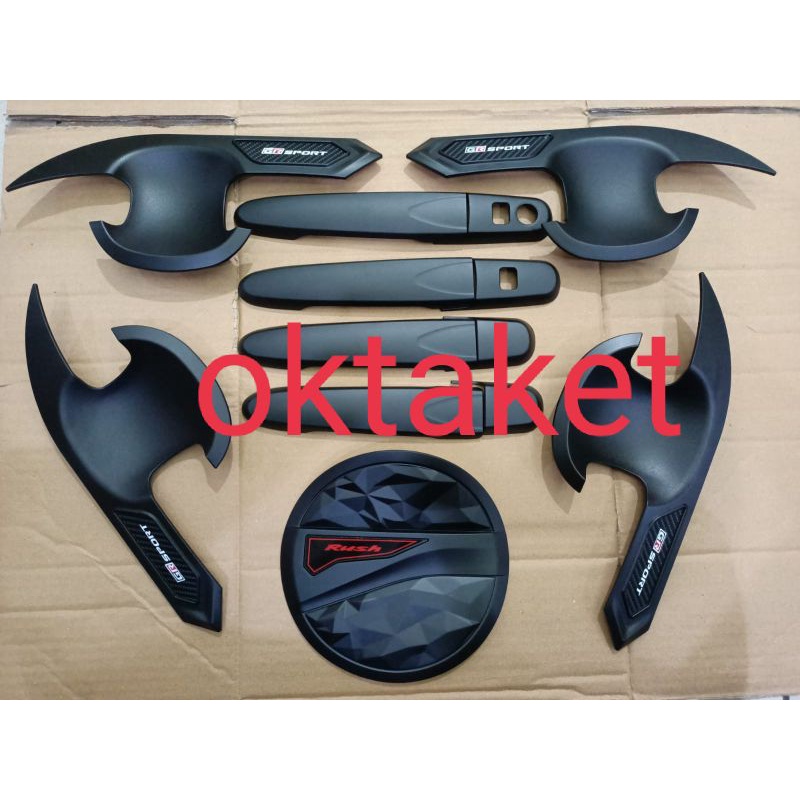 paket outer handle tank cover all new Rush Terios 2018 2020 2021 2022 GR Sport hitam