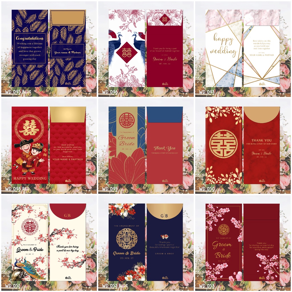 

Custom Angpao Wedding | Angpao Sangjit | Amplop Uang Seserahan | Angpao Kondangan (MPWD Collection 006)