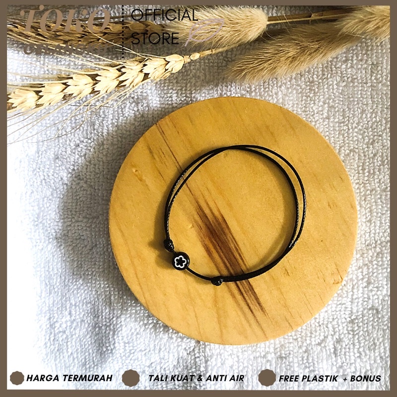 Gelang bulat motif bulan bintang bunga love / Gelang tali minimalis dan Simpel