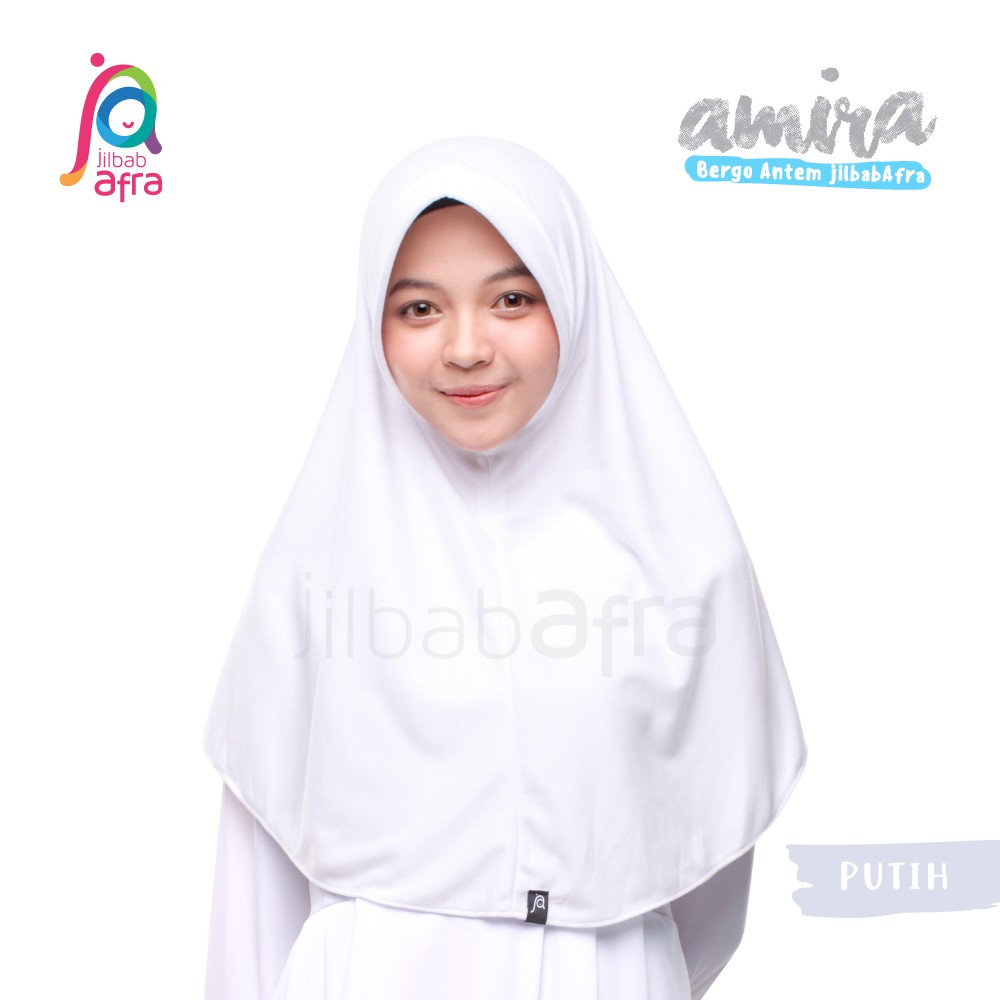 Jilbab Amira AFRA Bergo Pet Antem Hijab Dewasa Instan Bahan Kaos Adem-1