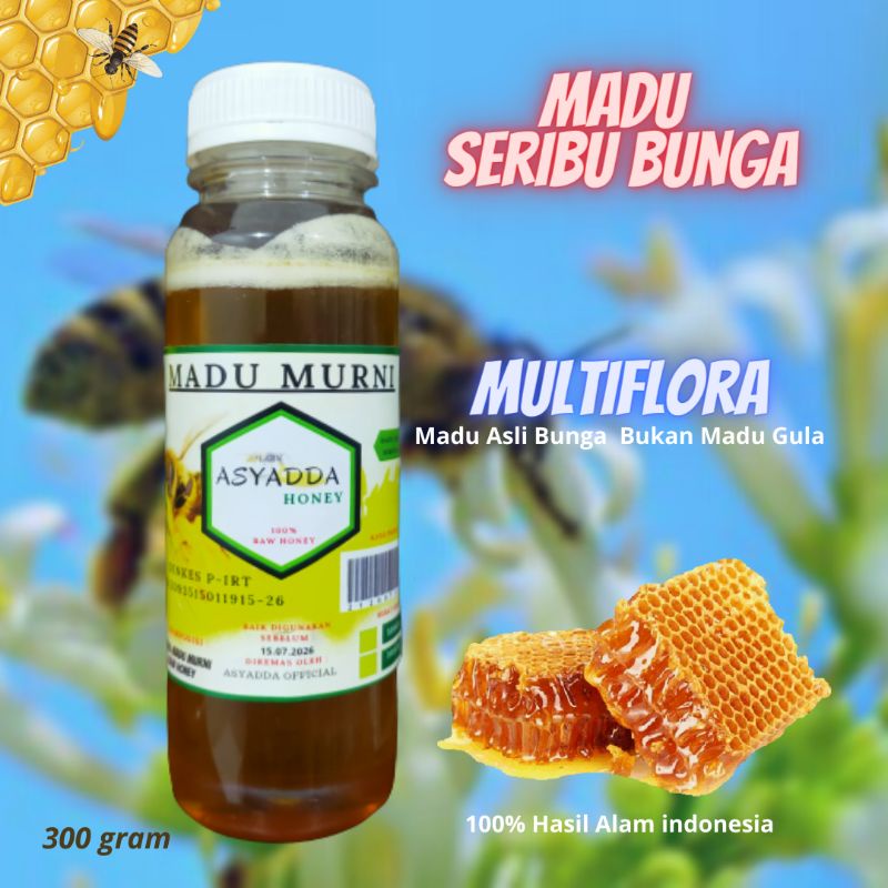 

Madu Murni Asli Peras Nektar Bunga Raw Honey Melifera Madu Mentah Multiflora