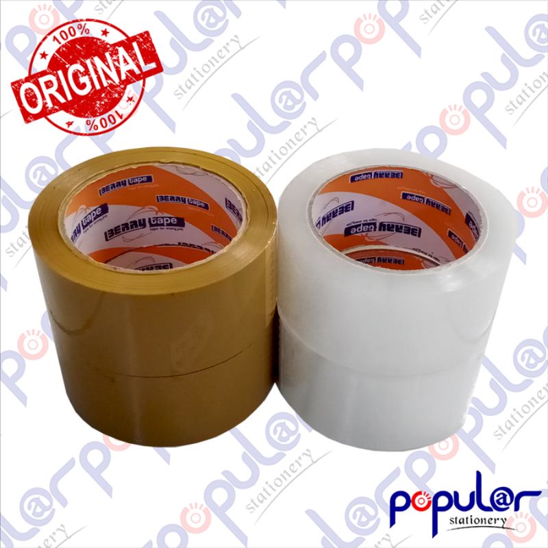 

Lakban Berry Bening & Coklat 2 inch 48 mm x 90 yard