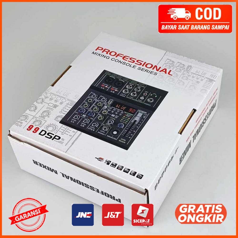 USB Audio Mixer Bluetooth Karaoke 4 Channel 99 DSP Effects
