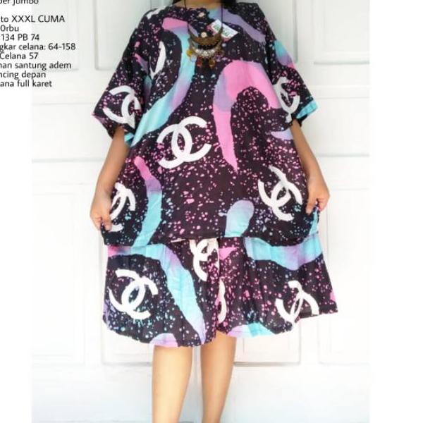 『Murah』 BABYDOLL JUMBO BATIK TERMURAH SETELAN BAJU TIDUR BATIK ADEM BABYDOLL GOGO