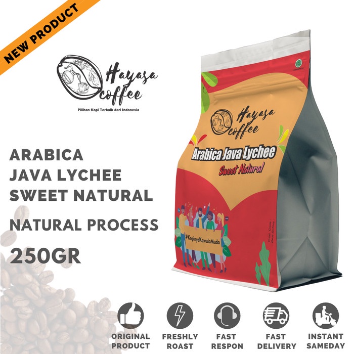 

⭐ BISA COD ⭐ Kopi Arabika Java Lychee Sweet Natural (Preanger Arabica CM-Series) - Bubuk Kasar