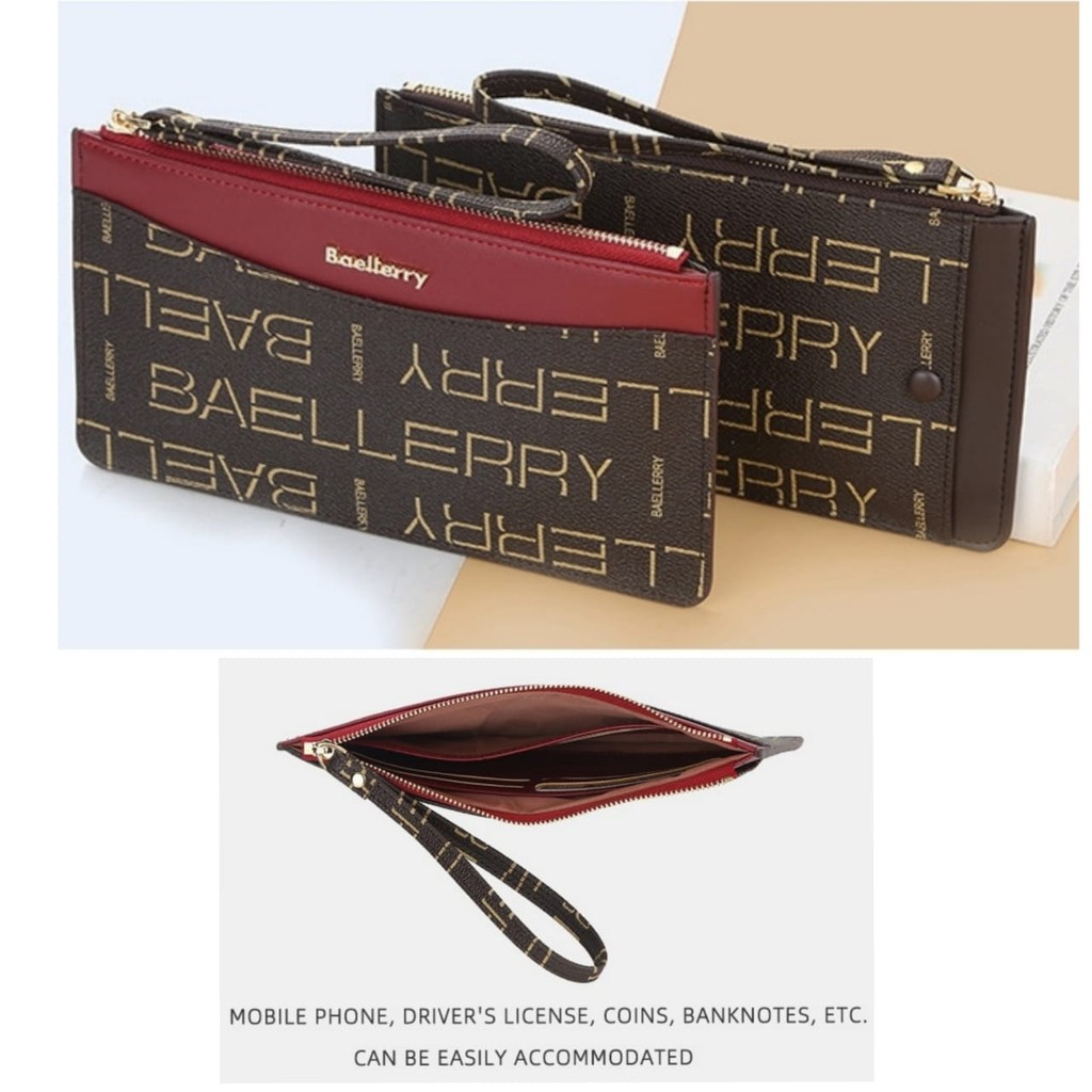 DOMPET WANITA ORIGINAL BAELLERRY KULIT XANONA PREMIUM PANJANG KOREA SLOT KARTU HP KOIN IMPORT BATAM