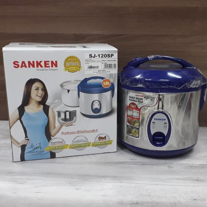 Sanken Stainless 1 Liter SJ120SP 6in1 Rice Cooker Magic Com