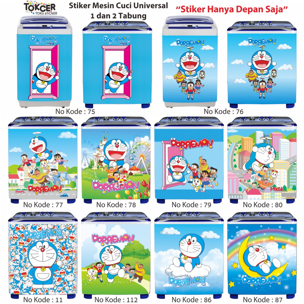 Stiker Mesin Cuci DORAEMON