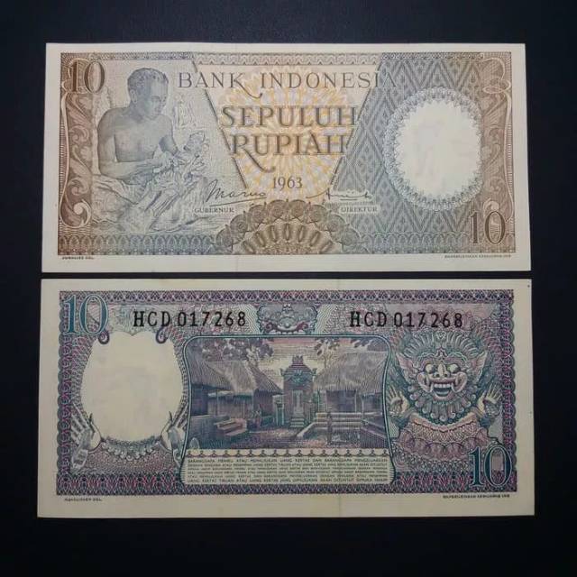 Uang Kuno 10 Rupiah 1963