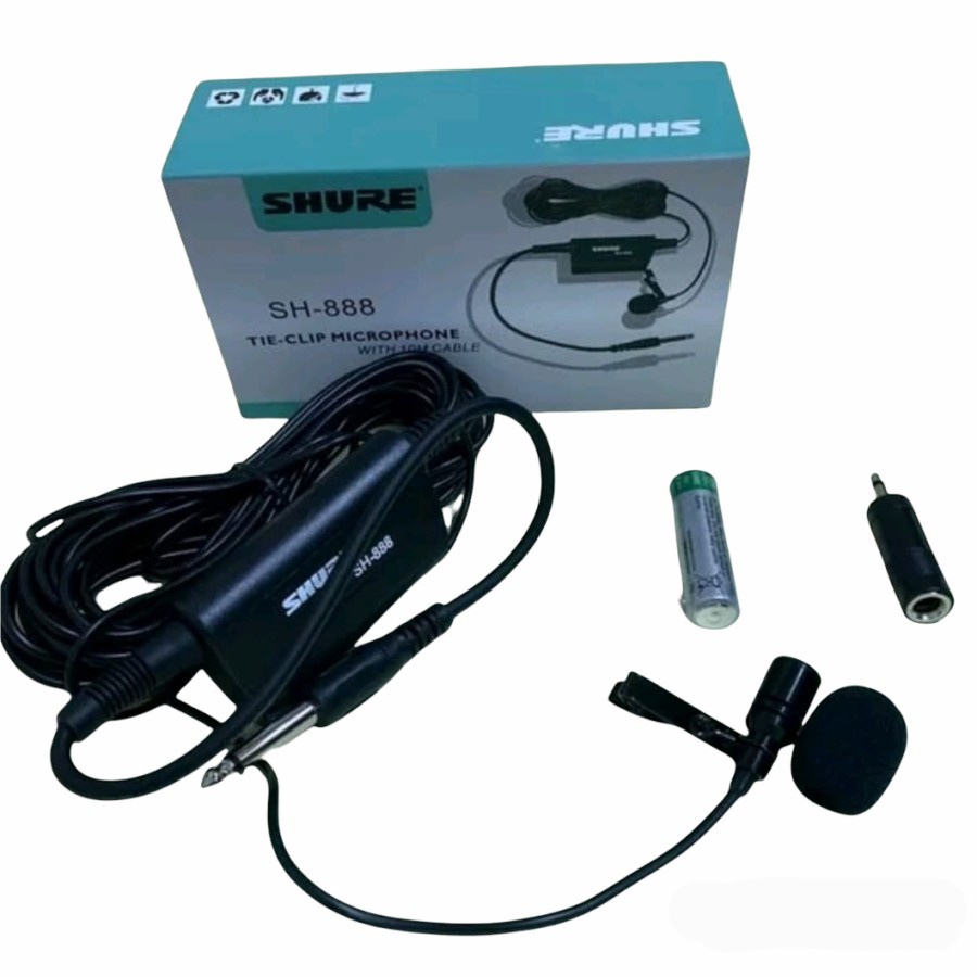 MIC CLIP ON SHURE SH888/SH 888 MICROPHONE KABEL CONDENSOR