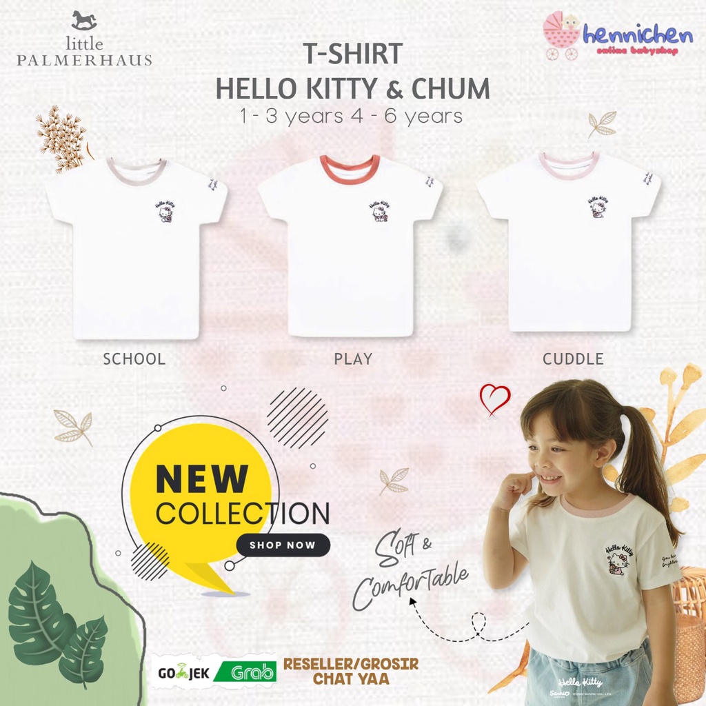 PROMO 7.7 PROMO BAJU LEBARAN LITTLE PALMERHAUS HELLO KITTY &amp; CHUMP T-SHIRT KAOS ANAK BAJU ATASAN ANAK PEREMPUAN 1 - 6 TAHUN