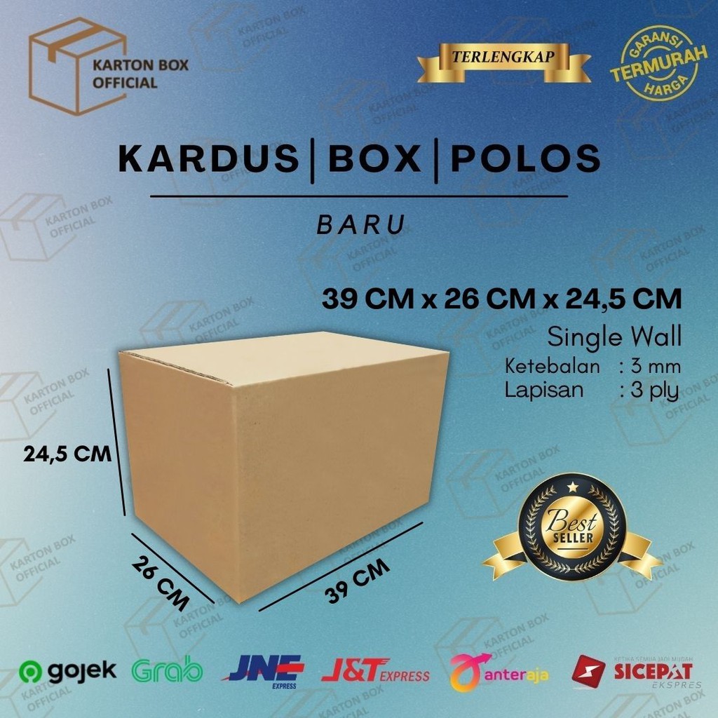 

Kardus Karton Box 39x26x24,5 CM Dus Packing Packaging Polos