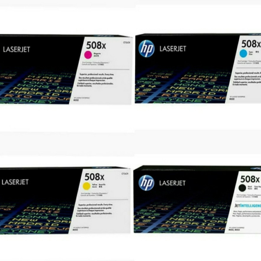 PAKETAN TONER HP LASERJET 508X BLACK DAN COLOUR ORIGINAL
